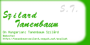szilard tanenbaum business card
